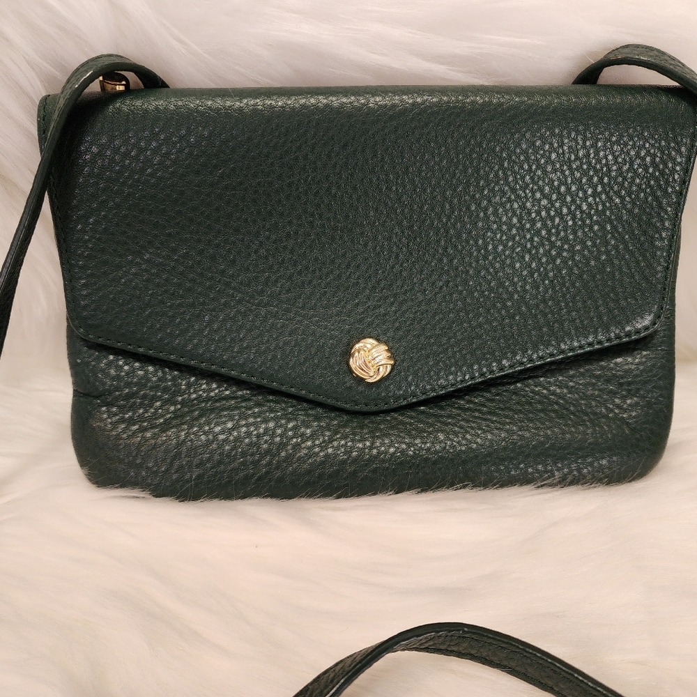 Talbots- dark green crossbody purse